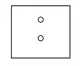 Figure sequence puzzle - Option (B) - Two dots at the top and bottom midpoints of a square