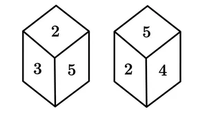 Two die positions